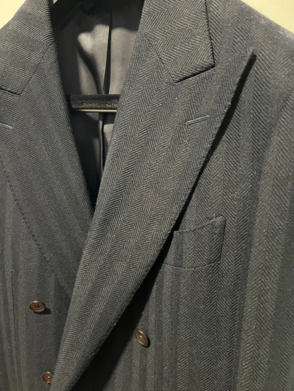 Suitsupply Navy Double-Breasted Wool Blazer - Picture 2 of 5